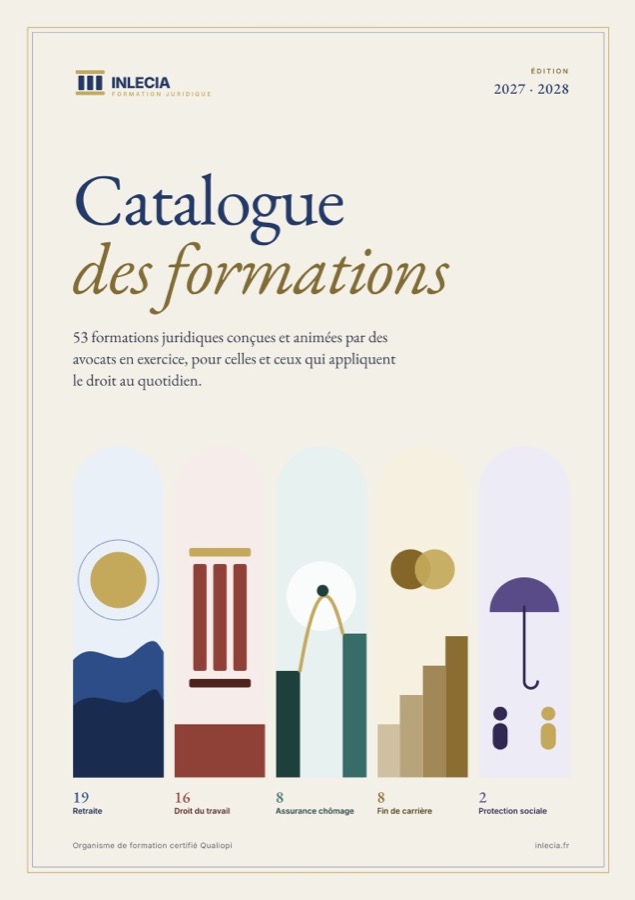 Couverture du catalogue des formations INLECIA 2027-2028